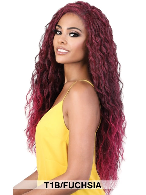 Motown Tress Premium Synthetic HD Invisible 13x5 Curve Part Lace Front Wig - KLP.FERI