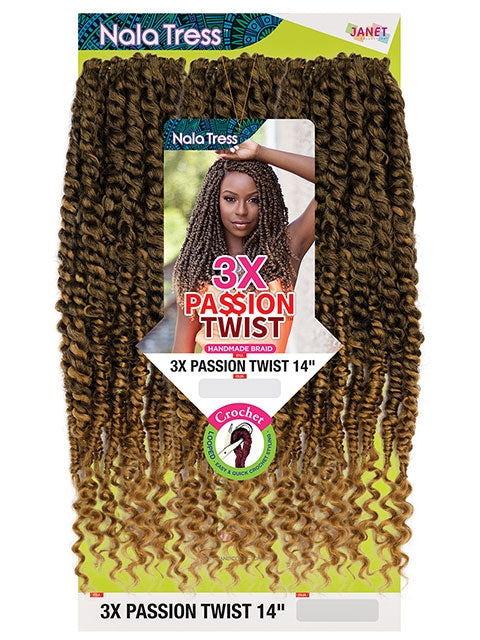 Janet Collection Nala Tress 3X PASSION TWIST Crochet Braid 14