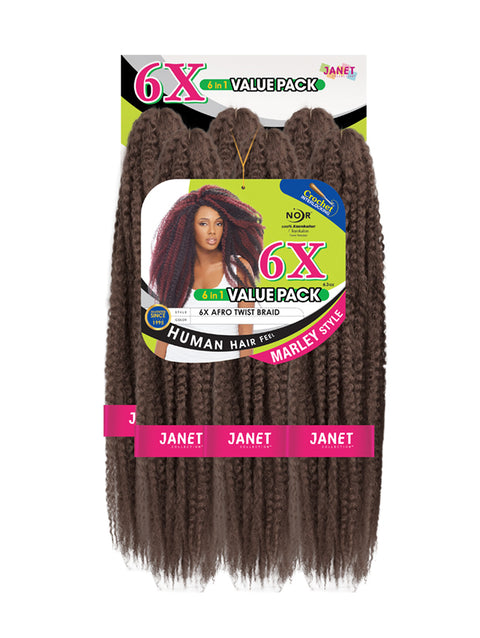 Janet Collection Premium Synthetic Noir 6X AFRO TWIST Braid