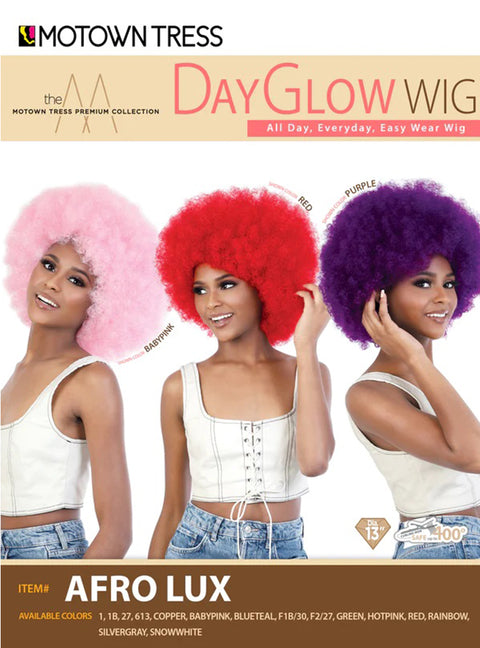 Motown Tress Premium Collection Day Glow Wig - AFRO LUX