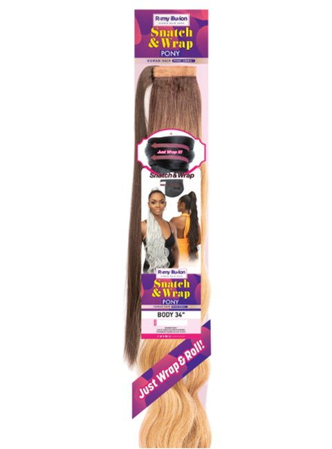 Janet Collection Remy Illusion Snatch Wrap Ponytail - BODY 34
