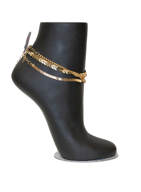 Esha  Anklet Set 3pc - Chained In Love