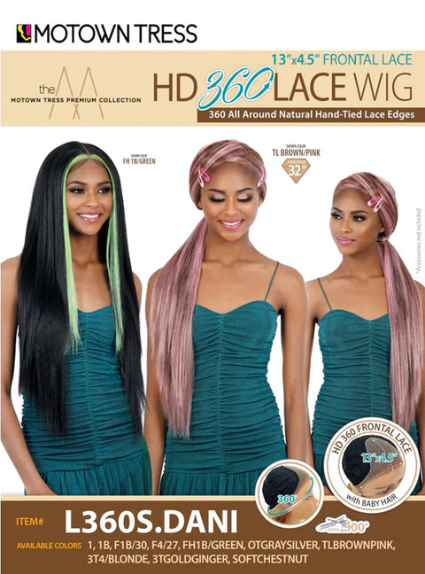 Motown Tress Persian 13x4.5 Frontal Lace HD 360 Lace Wig - L360S.DANI