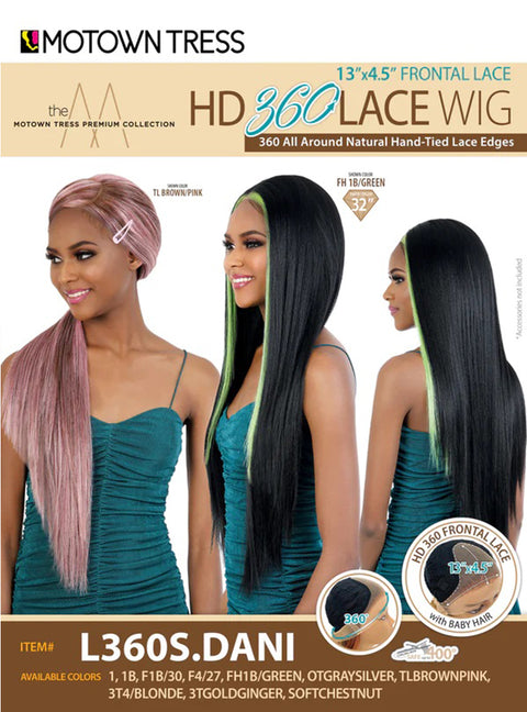 Motown Tress Persian 13x4.5 Frontal Lace HD 360 Lace Wig - L360S.DANI