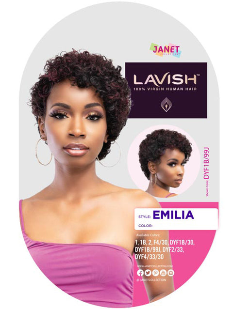 Janet Collection Lavish 100% Virgin Human Hair EMILIA Wig