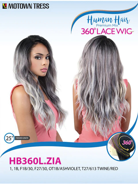 Motown Tress Human Hair Blend 360 Lace Wig - HB360L.ZIA