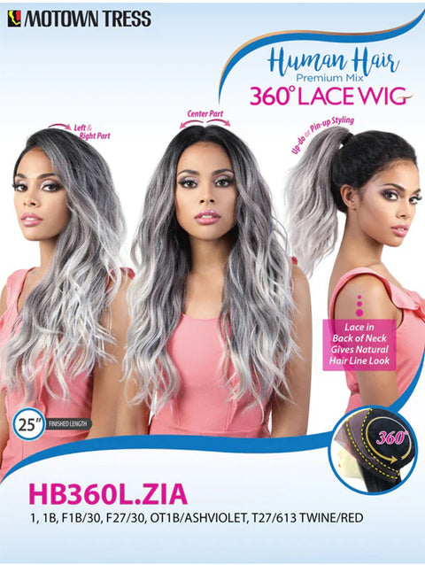 Motown Tress Human Hair Blend 360 Lace Wig - HB360L.ZIA