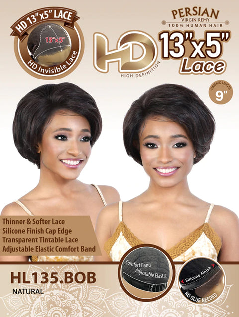Motown Tress Persian Virgin Remy Human Hair 13x5 HD Lace Wig - HL135.BOB