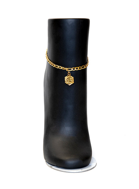 Esha Rep Your Letter Initial Anklet