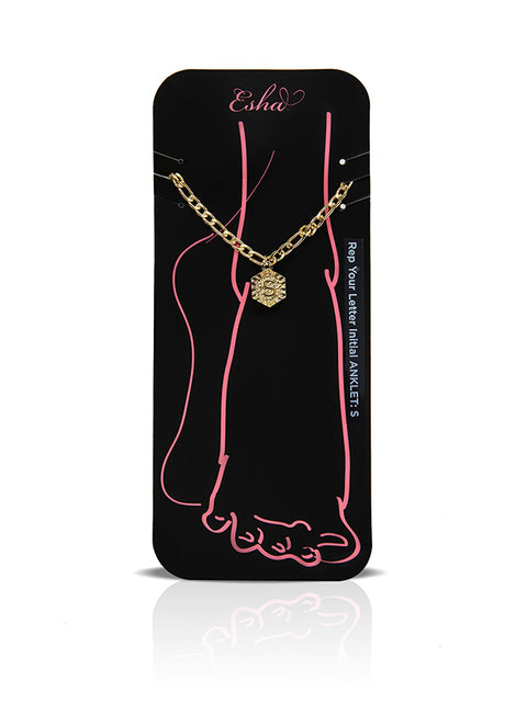 Esha Rep Your Letter Initial Anklet