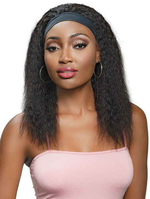 Janet Collection 100% Human Hair Crescent Band Wig - LAVY