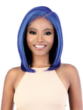 Motown Tress Premium Synthetic 13x7 HD Invisible Fake Scalp Lace Wig - LS137.BLUE