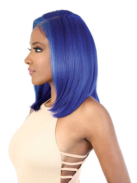 Motown Tress Premium Synthetic 13x7 HD Invisible Fake Scalp Lace Wig - LS137.BLUE