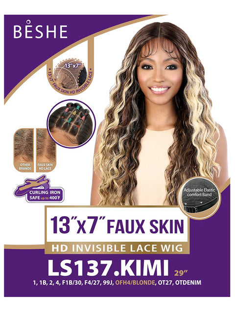 Beshe Premium Synthetic 13x7 HD Invisible Faux Skin Lace Wig - LS137.KIMI