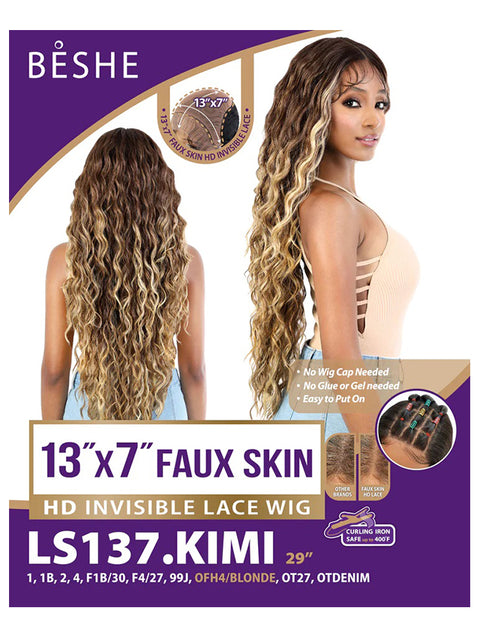 Beshe Premium Synthetic 13x7 HD Invisible Faux Skin Lace Wig - LS137.KIMI