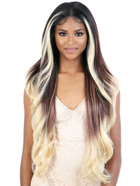 Motown Tress Premium Synthetic 13x7 HD Invisible Fake Scalp Lace Wig - LS137.RIYA