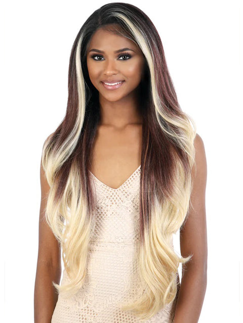 Motown Tress Premium Synthetic 13x7 HD Invisible Fake Scalp Lace Wig - LS137.RIYA