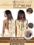 Motown Tress Premium Synthetic 13x7 HD Invisible Fake Scalp Lace Wig - LS137.RIYA