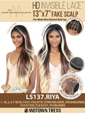 Motown Tress Premium Synthetic 13x7 HD Invisible Fake Scalp Lace Wig - LS137.RIYA