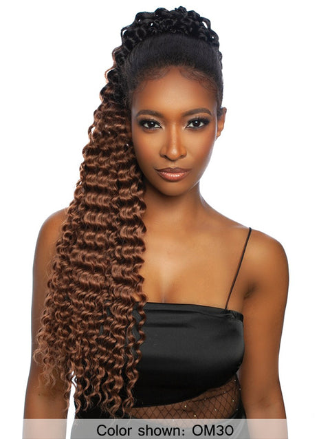 Mane Concept Mega Brazilian Crochet Ponytail Drawstring - DEEP TWIST 30 MBCP01