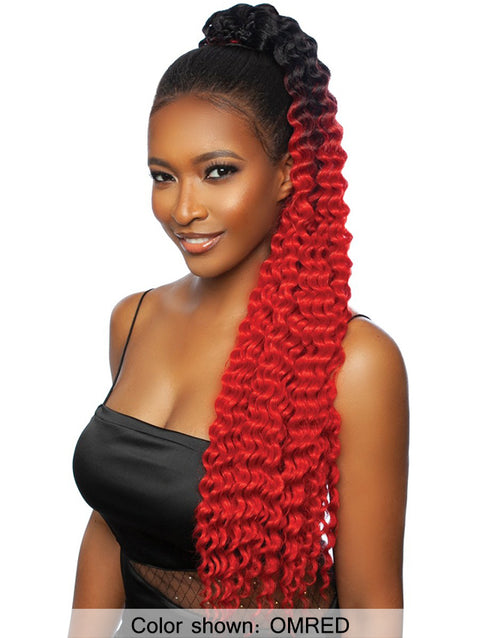 Mane Concept Mega Brazilian Crochet Ponytail Drawstring - DEEP TWIST 30 MBCP01