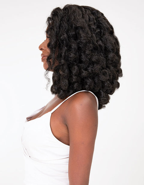 Janet Collection Synthetic Natural Me Deep Part Lace Wig - AMANI