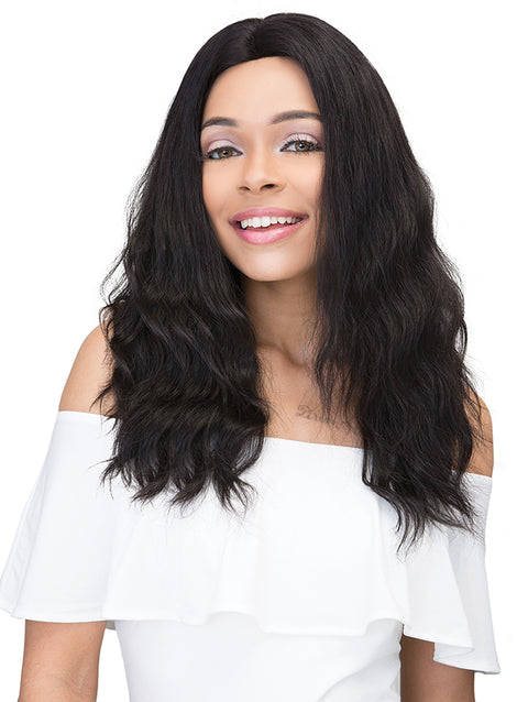 Janet Collection Natural Virgin Remy Human Hair 360 Lace Wig - NATURAL 22
