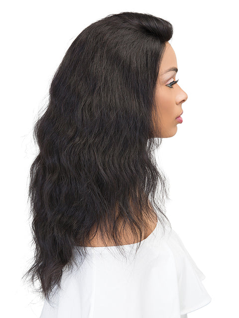 Janet Collection Natural Virgin Remy Human Hair 360 Lace Wig - NATURAL 22