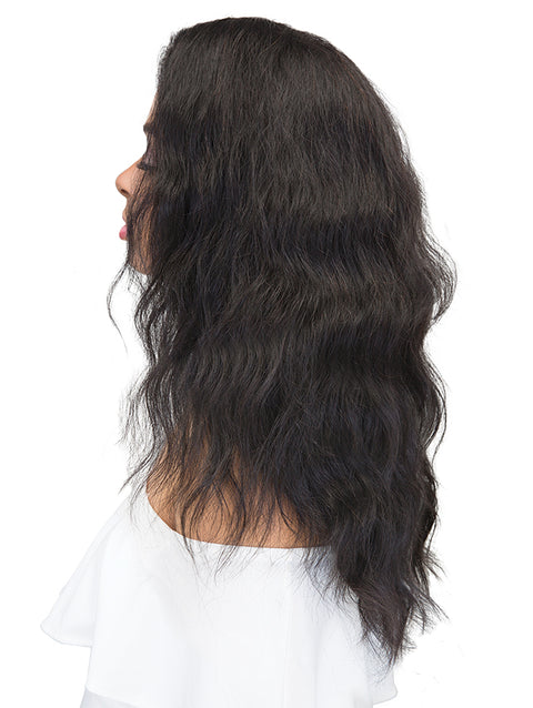 Janet Collection Natural Virgin Remy Human Hair 360 Lace Wig - NATURAL 22