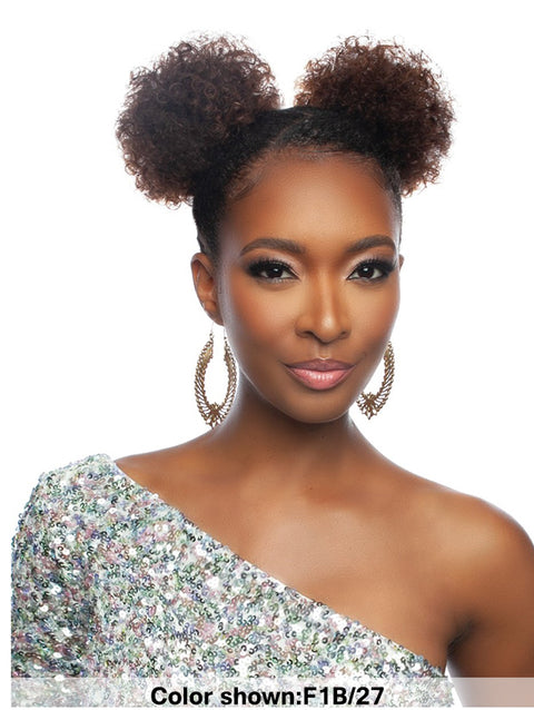 Mane Concept Pristine Queen Human Hair DrawString - PQWNT05 DOUBLE AFRO PUFF WNT