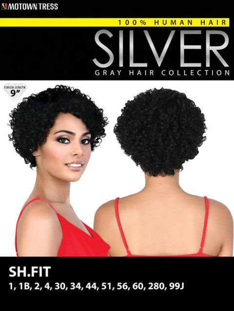 Motown Tress Human Hair Silver Gray Hair Collection Wig - SH.FIT
