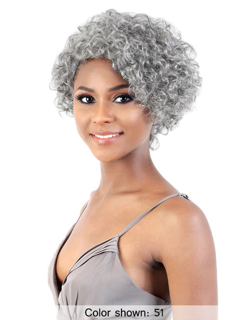 Motown Tress Human Hair Silver Gray Hair Collection Wig - SH.FIT