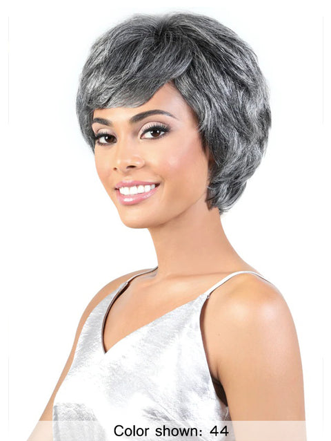 Motown Tress Human Hair Silver Gray Hair Collection Wig - SH.RITA