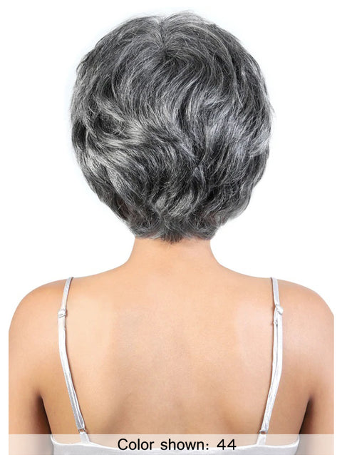 Motown Tress Human Hair Silver Gray Hair Collection Wig - SH.RITA