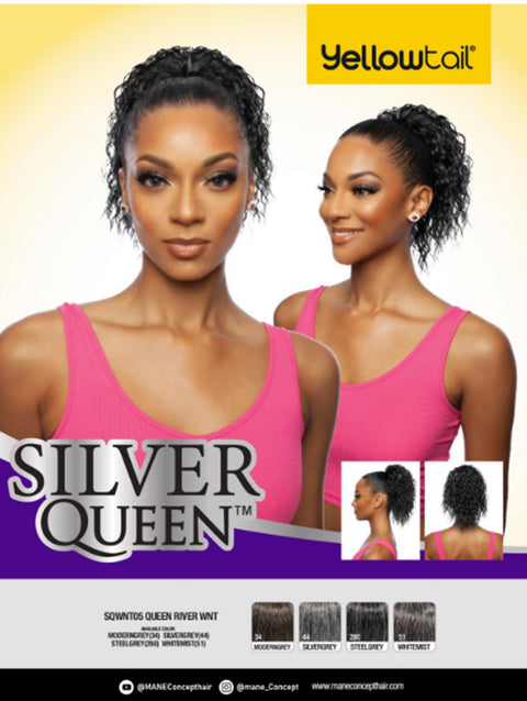 Mane Concept YellowTaiL Silver Queen Ponytail Drawstring - QUEEN RIVER WNT (SQWNT05)