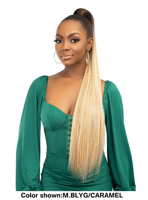 Janet Collection Remy Illusion Snatch Wrap Ponytail - STRAIGHT 34