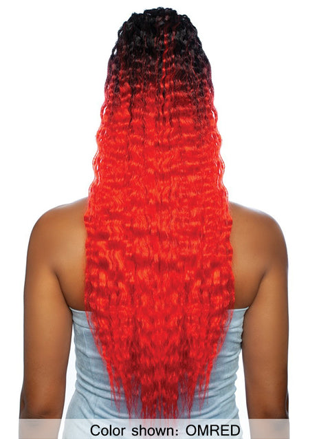 Mane Concept Mega Brazilian Crochet Ponytail Drawstring - SUPER WAVE 26 MBCP02