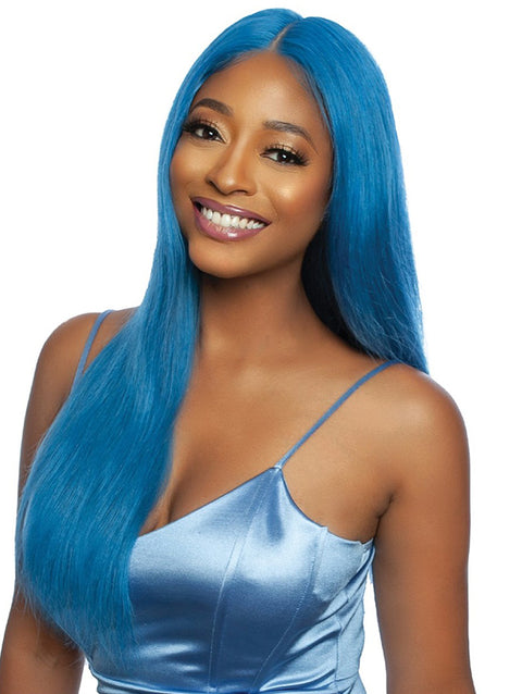Mane Concept Trill 13A Human Hair HD Pre-Colored Lace Front Wig - TROC204 COBALT BLUE STRAIGHT