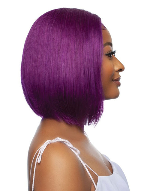 Mane Concept Trill 13A Human Hair HD 6" Deep Pre-Colored Lace Front Wig - RICH PURPLE STRAIGHT BOB TROC2332