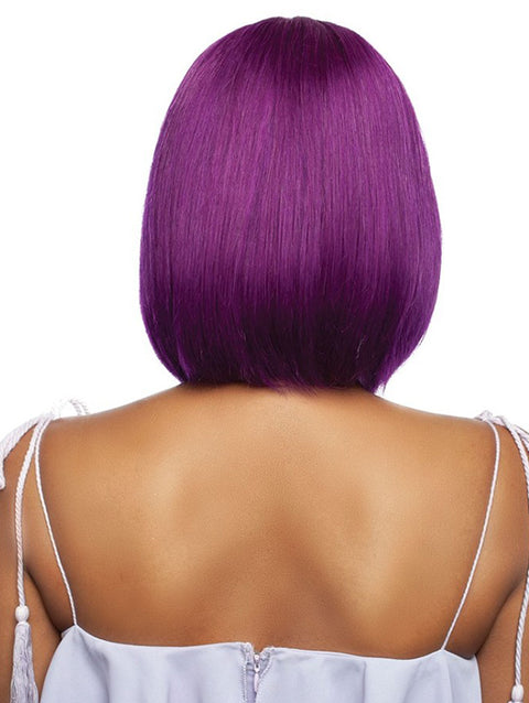 Mane Concept Trill 13A Human Hair HD 6" Deep Pre-Colored Lace Front Wig - RICH PURPLE STRAIGHT BOB TROC2332