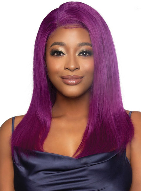 Mane Concept Trill 13A Human Hair HD Pre-Colored Lace Front Wig - TROC4304 RICH PURPLE STRAIGHT