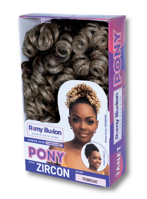 SALE! Janet Collection Remy Illusion Ponytail - ZIRCON
