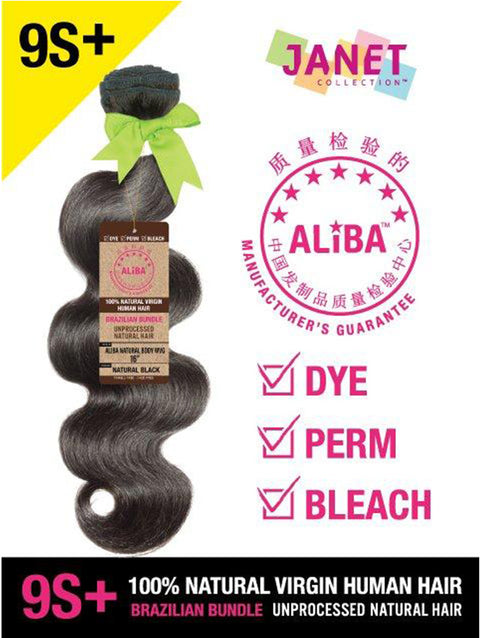 Janet Collection Aliba Unprocessed Hair 9S+ NATURAL BODY Weave (ALNBW)