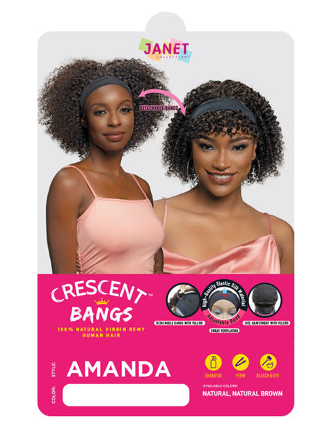 Janet Collection 100% Human Hair Crescent Band Wig - AMANDA