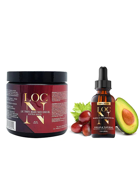 Loc N Twists Braids Wave Edge Gel & Scalp Growth Oil - Set