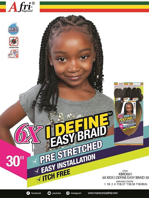 Mane Concept Afri Naptural 6X Kids I DEFINE EASY Braid 30 (KBRD601)