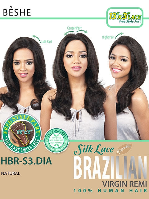 Beshe Human Hair 13x3 Lace Front Wig - HBR-S3.DIA