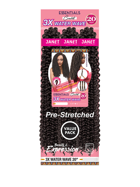 Janet Collection Essentials 3X WATER WAVE Crochet Braid 20