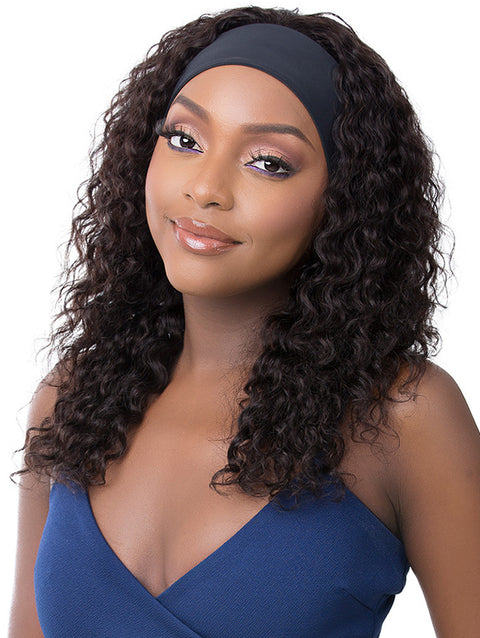 Its a Wig Wet and Wavy Human Hair Wig - HEADBAND 2