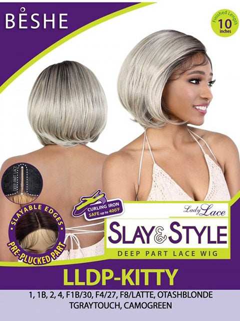 Beshe Heat Resistant Lady Lace Slay and Style Deep Part Lace Wig - LLDP KITTY